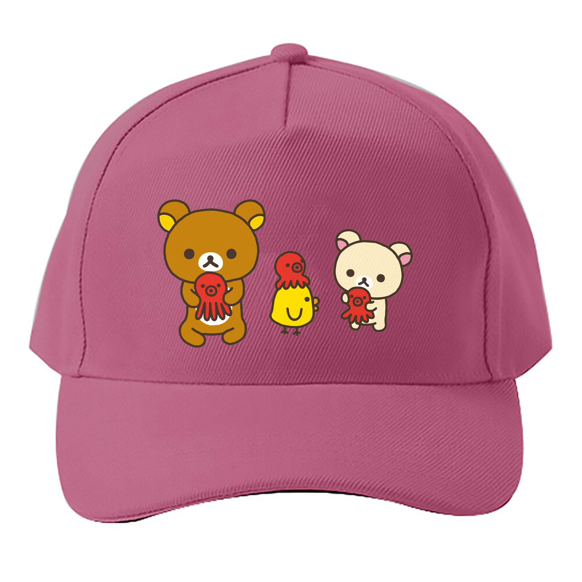 （画像用） リラックマ リラックマ キイロイトリ Rilakkuma Korilakkuma Kiiroitori ベースボールキャップ 綿100％ 男女兼用 帽子 スポーツ